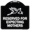 Signmission Reserved for Expecting Mothers Heavy-Gauge Aluminum Architectural Sign, 18" L, 18" H, BW-1818-23198 A-DES-BW-1818-23198 - alternate 1